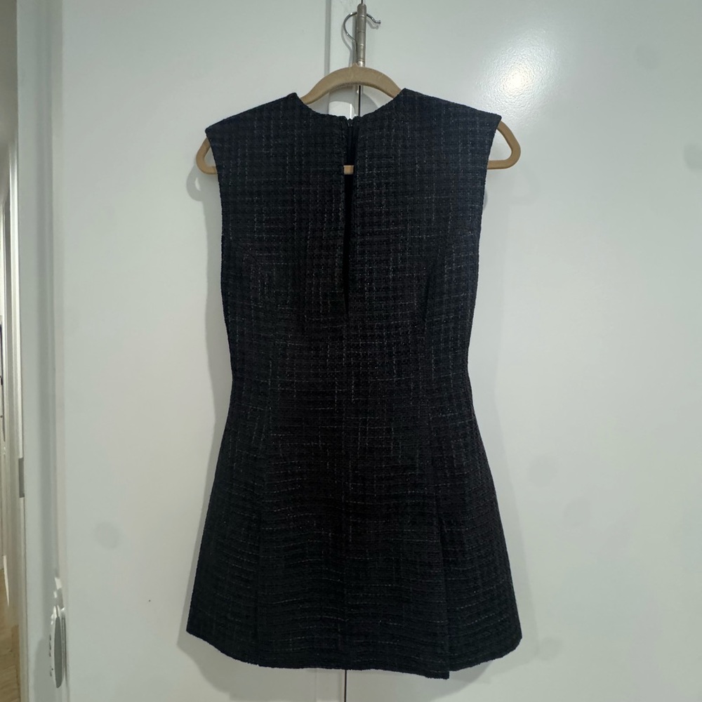 Arcina Ori Camille Black Tweed Mini Dress